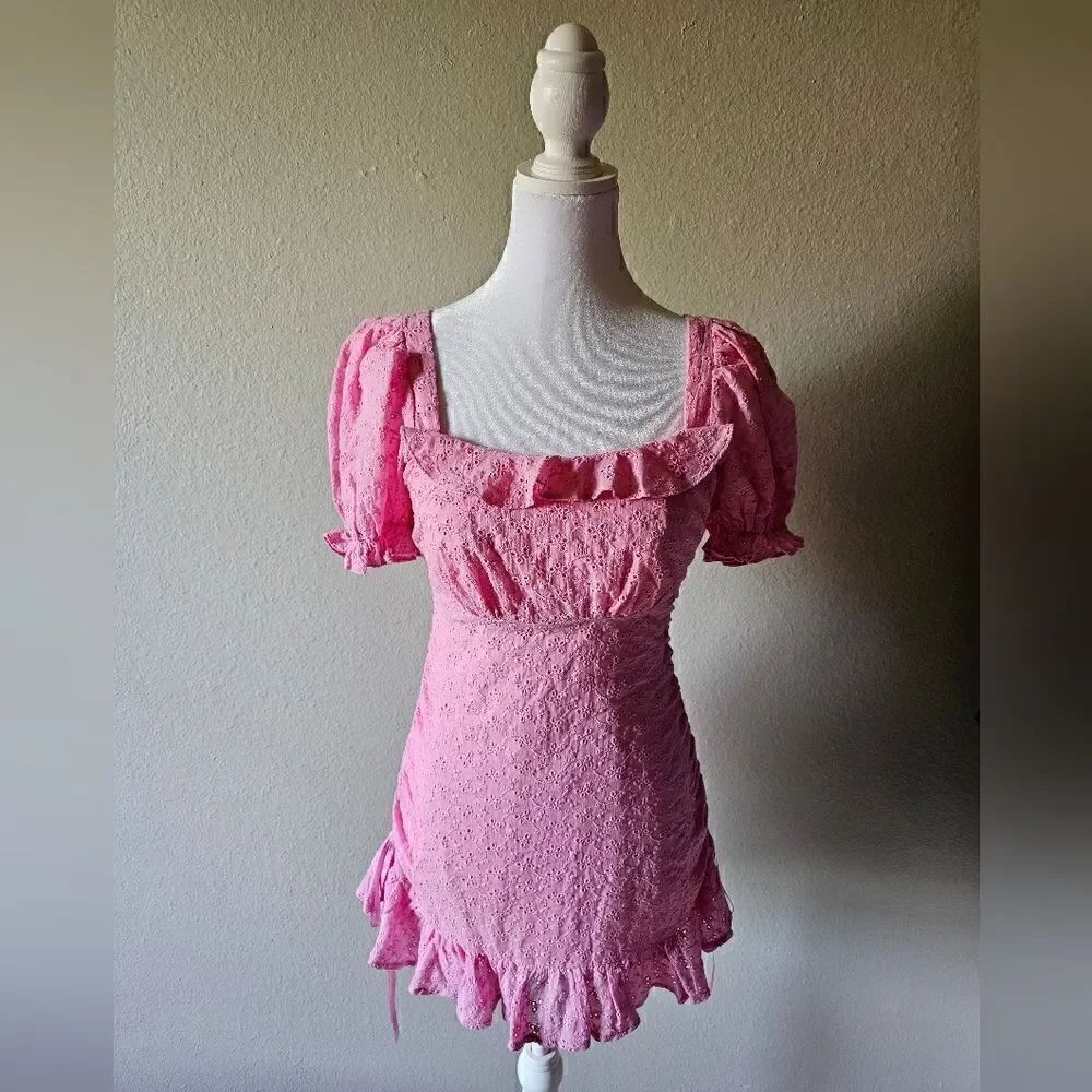 NWT Dolls Kill Current Mood Belles And Bows Eyelet Mini Dress Small